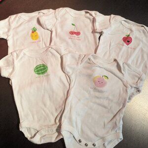 Rene Rofe Sweet Fruits Onesies Set 0-3M